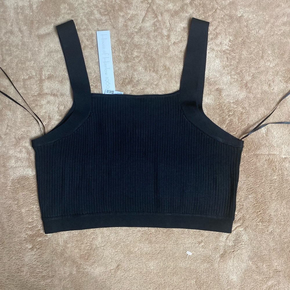 House of Harlow Cropped Tank Bra Top Sz L MSRP $245.